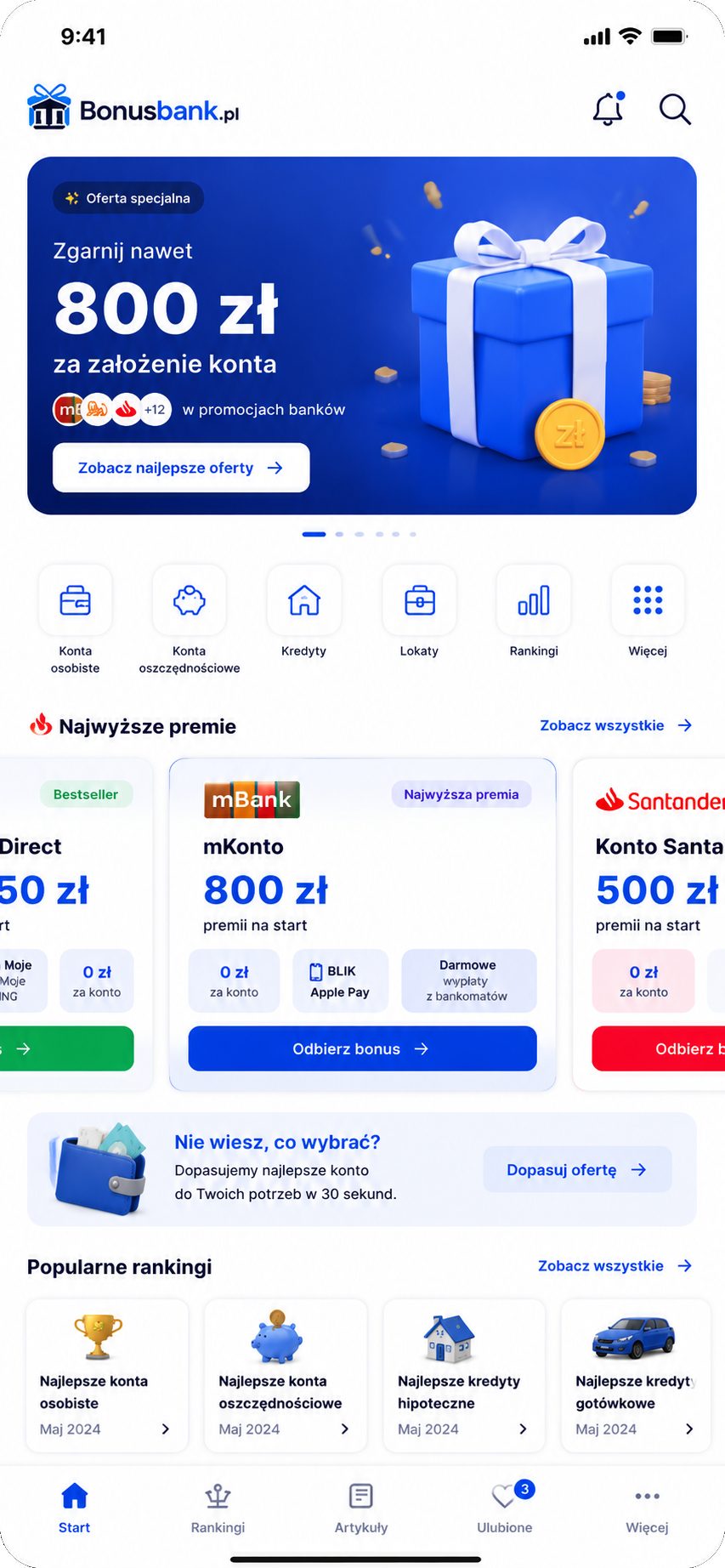 Aplikacja BonusBank na telefonie